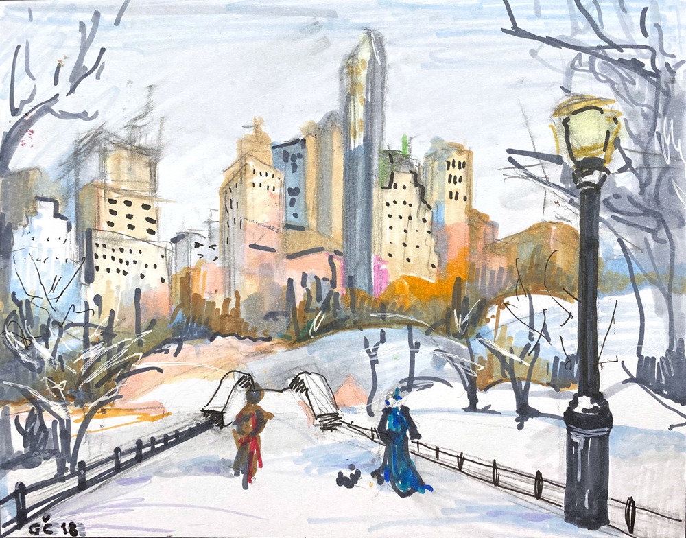 New York. Central Park in Winter Time
